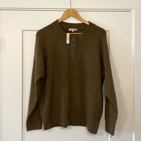 NWT | Madewell | Bowden Henley Sweater in Coziest Yarn - Picture 10 of 17